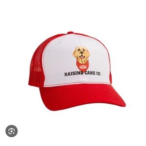 Hat raising cane’s III trucker hat